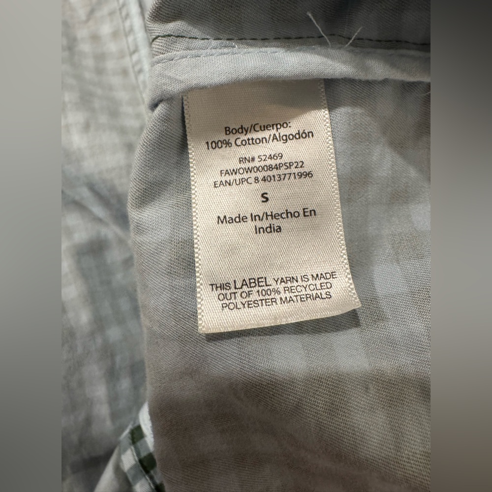 NWOT Free Assembly Plaid Blue & Green Checkered Gingham Everyday Trench Coat - Picture 16 of 16